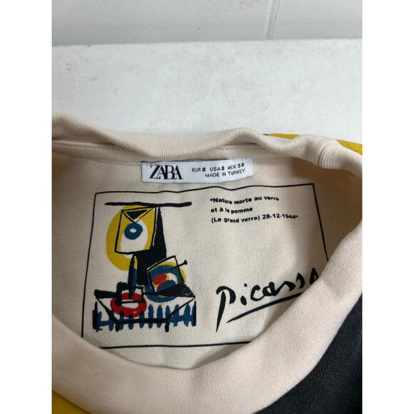 Zara Picasso Graphic Multi-Colored Sweatshirt, Men’s Size S - Picture 4 of 5